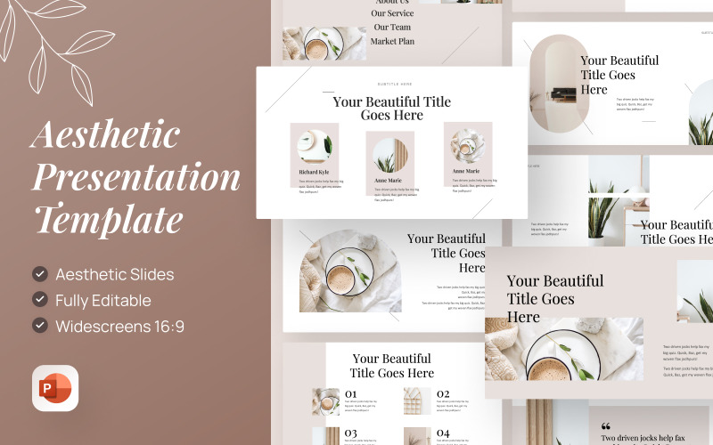 Aesthic - Aesthetic PowerPoint Presentation Template PowerPoint Template