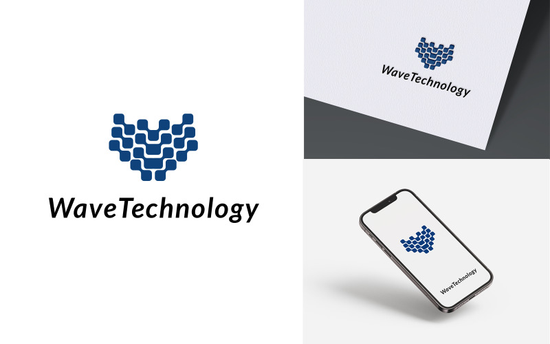 Modern W letter technology logo design Logo Template