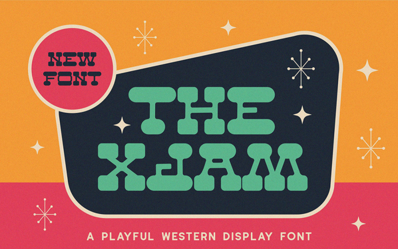 XJAM Retro Style Font Design