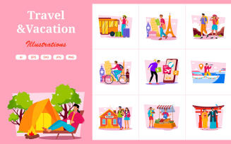 M711_ Travel & Vacation Illustration Pack 2