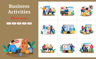 M713_ Business Activities Illustration Pack 1
