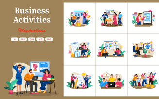 M713_ Business Activities Illustration Pack 2