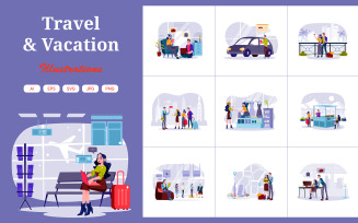 M719_ Travel & Vacation Illustration Pack