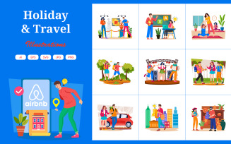 M728_ Holiday & Travel Illustration Pack 2