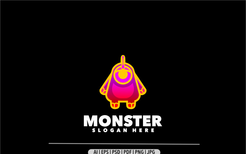 Monster gradient logo design template Logo Template