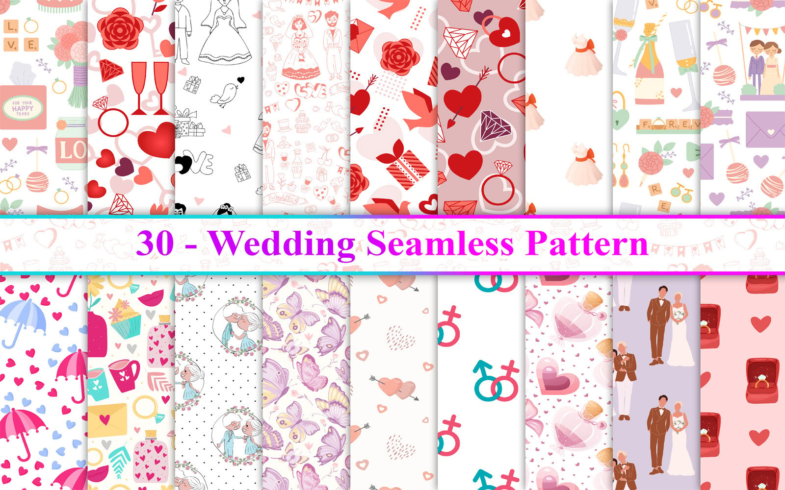 Kit Graphique #359535 Wedding Pattern Divers Modles Web - Logo template Preview