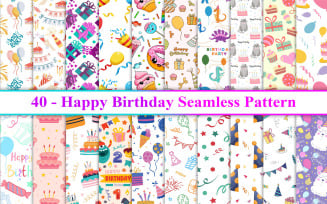 Happy Birthday Seamless Pattern