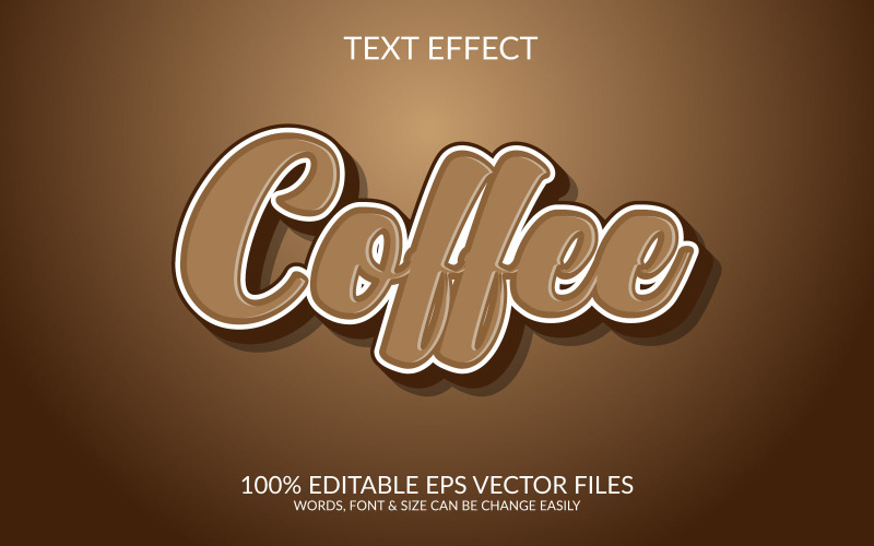 International coffee day 3D Editable Vector Eps Text Effect Illustration
