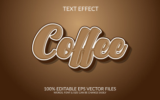 International coffee day 3D Editable Vector Eps Text Effect