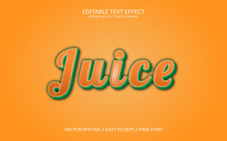 Juice vector eps 3d text effect design
