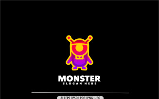 Monster gradient colorful logo design