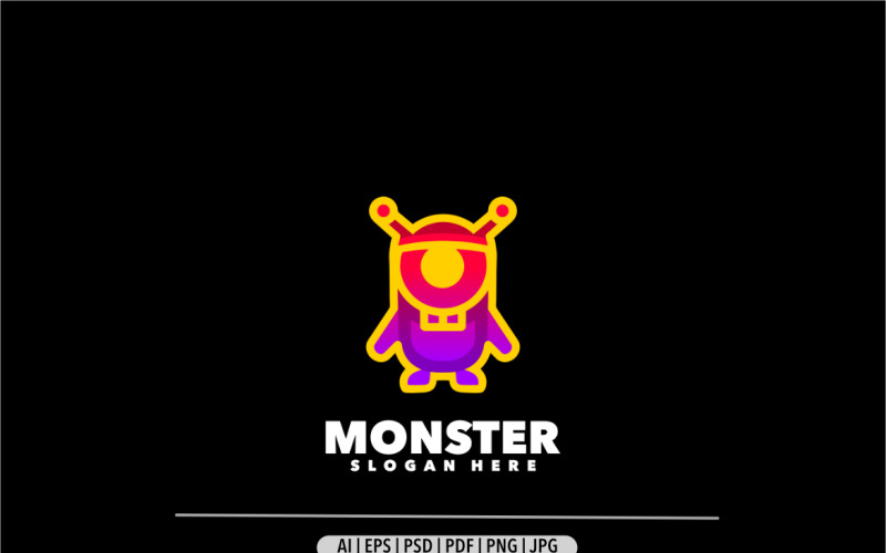 Monster gradient colorful logo design Logo Template