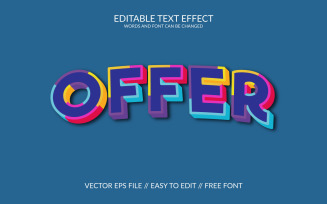 Offer 3D Editable Vector Eps Text Effect design