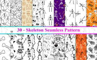 Skeleton Seamless Pattern, Skeleton Pattern