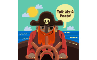 Background Talk Like A Pirate Illustration