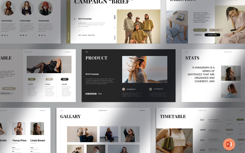 Campaign Brief Presentation PowerPoint Template