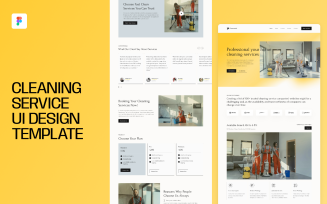 Cleaning Service UI Design Web Template
