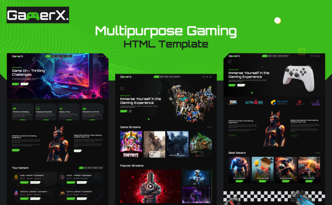 HTML Website Templates for Gaming Websites 🎮 Monster ONE