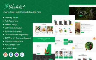 Herbalist - Ayurved and Herbal Products Landing Page