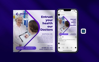 Instagram Posts Template - Medical Healthcare Instagram Post Design