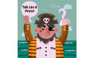 Pirate Captain Background Illustration