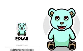 Polar cartoon mascot logo design