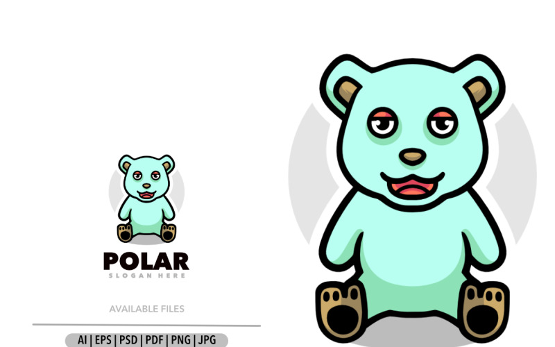 Polar cartoon mascot logo design Logo Template