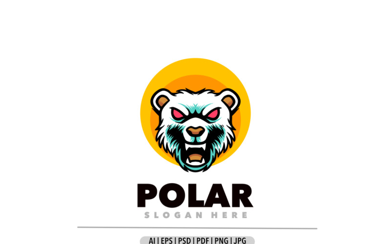 Polar mascot logo design template illustration Logo Template