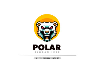 Polar mascot logo design template illustration