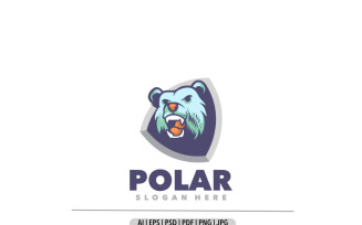 Polar mascot logo for gaming