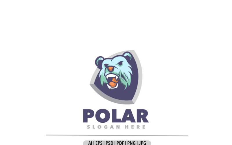 Polar mascot logo for gaming Logo Template