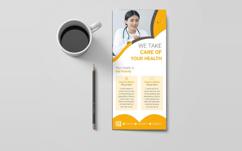 Healthcare system medical rack card design Corporate Identity