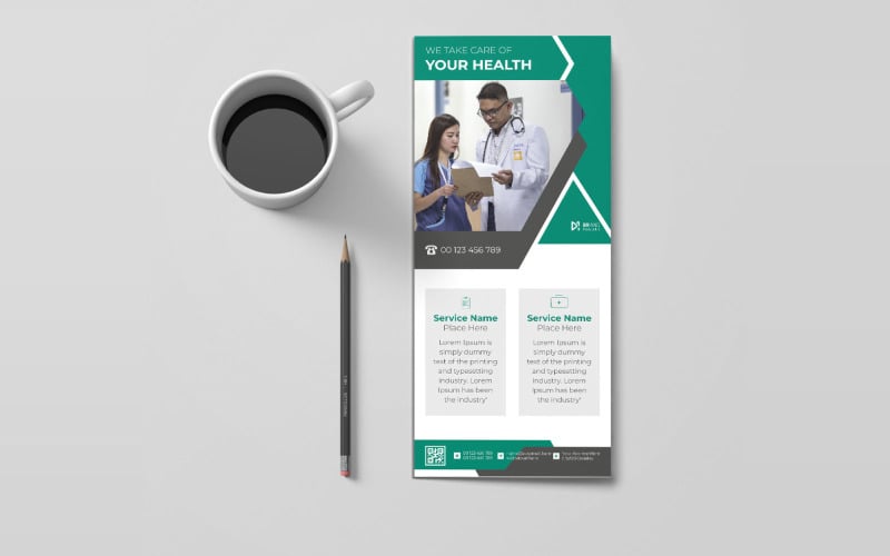 Medical healthcare rack card template Corporate Identity