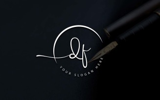 Calligraphy Studio Style DF Letter Logo Design