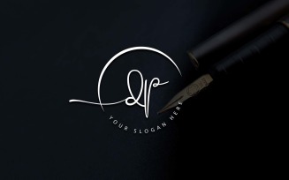 Calligraphy Studio Style DP Letter Logo Design