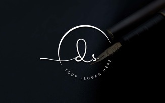 Calligraphy Studio Style DS Letter Logo Design