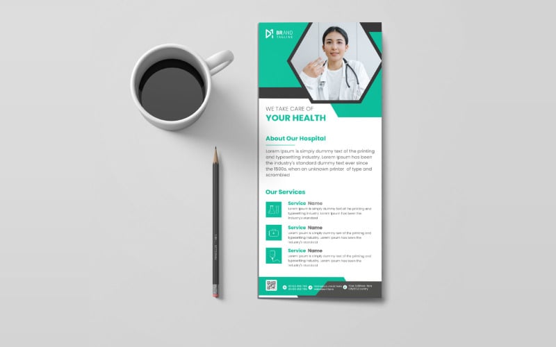 Creative and modern medical healthcare rack card Corporate Identity