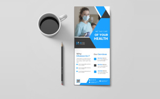 Modern medical healthcare rack card design template