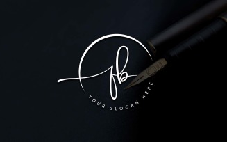 Calligraphy Studio Style FB Letter Logo Design
