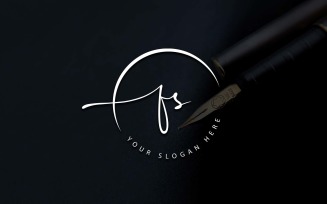 Calligraphy Studio Style FS Letter Logo Design