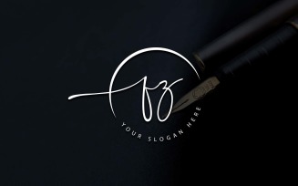 Calligraphy Studio Style FZ Letter Logo Design