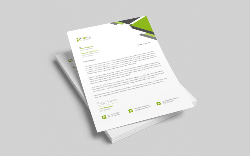 Clean and modern business letterhead Corporate Identity