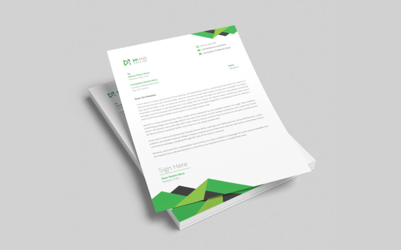 Creative and modern business letterhead design template Corporate Identity