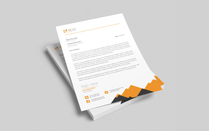 Creative and modern business letterhead template design Corporate Identity