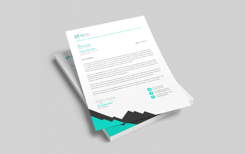 Creative and modern business letterhead template Corporate Identity