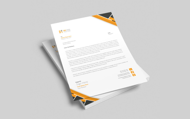 Minimal and creative business letterhead design Corporate Identity