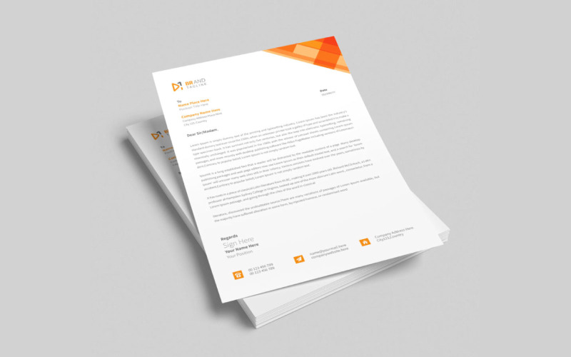Modern and minimal business letterhead design Corporate Identity