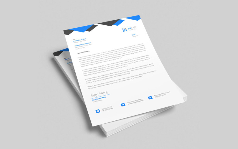 Modern and minimal business letterhead template Corporate Identity