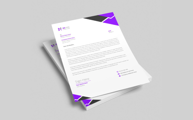 Modern and minimal business letterhead Corporate Identity