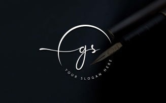 Calligraphy Studio Style GS Letter Logo Design